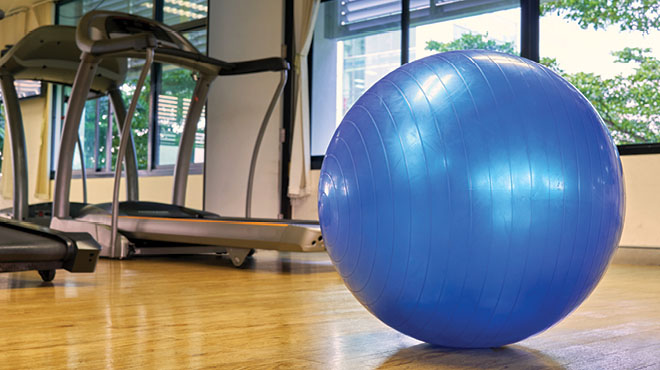 锻炼球和跑步机