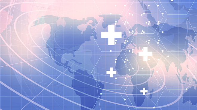 世界地图医疗标志